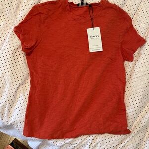 New w Tags Theory Women's Vibrant Orange Short Sleeve Tee